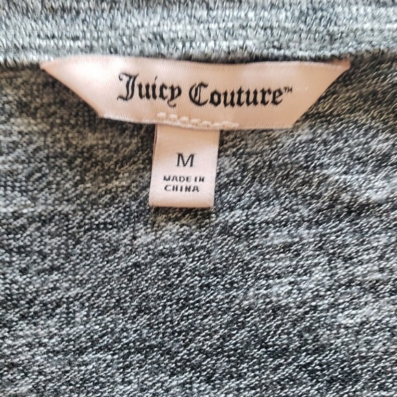 Juicy Couture‎ Heather Gray Knot Front Long Sleeve Top Size Medium - Picture 7 of 8
